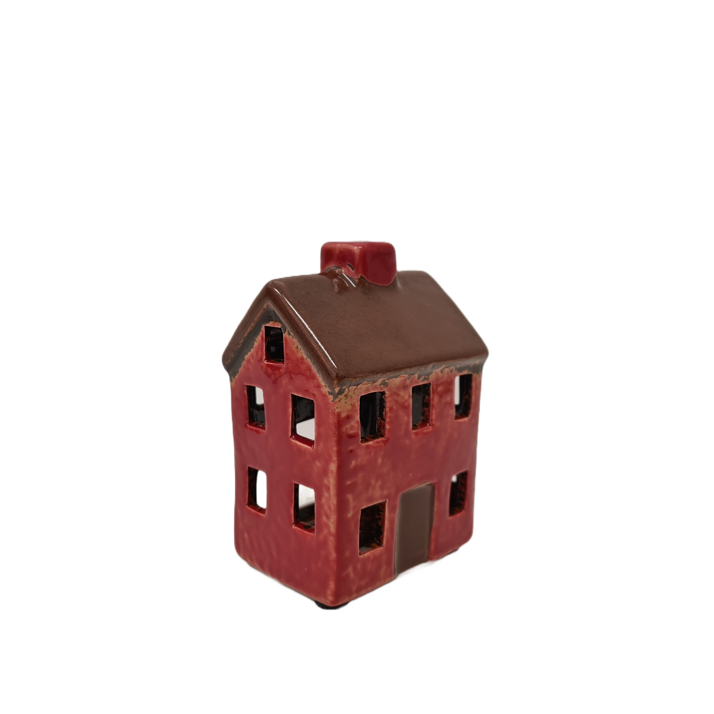 Alsace Petite Tea Light House - Red & Brown | French Country