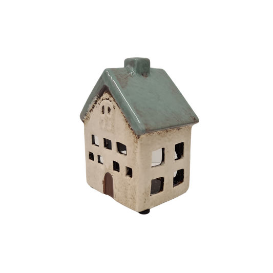 Alsace Villa Tea Light House - Blue | French Country