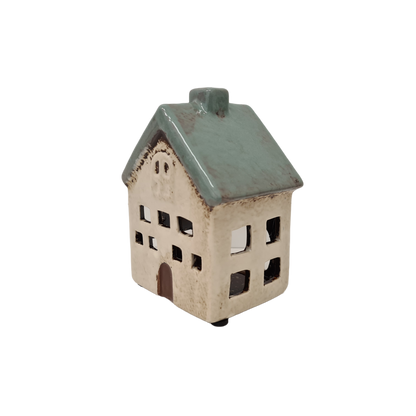 Alsace Villa Tea Light House - Blue | French Country
