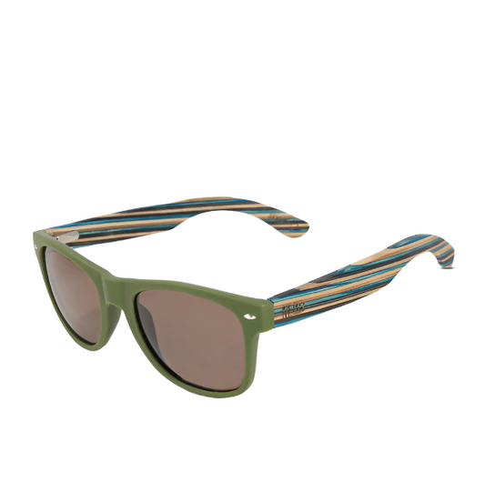 50/50 Green Stripe Sunglasses