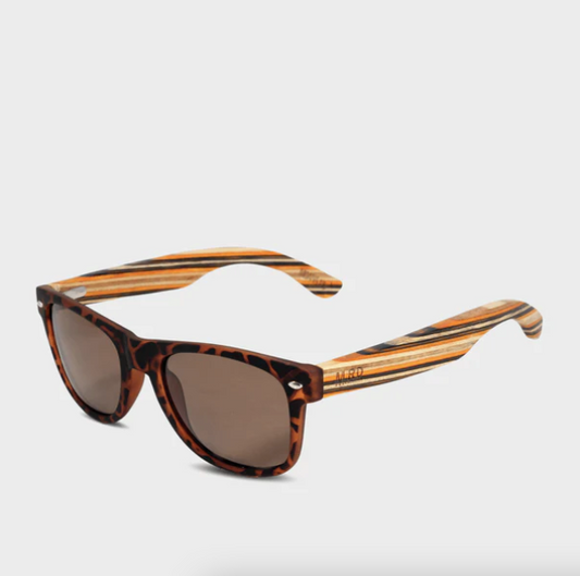 50/50 Tort Shell & Stripe Arms Sunglasses