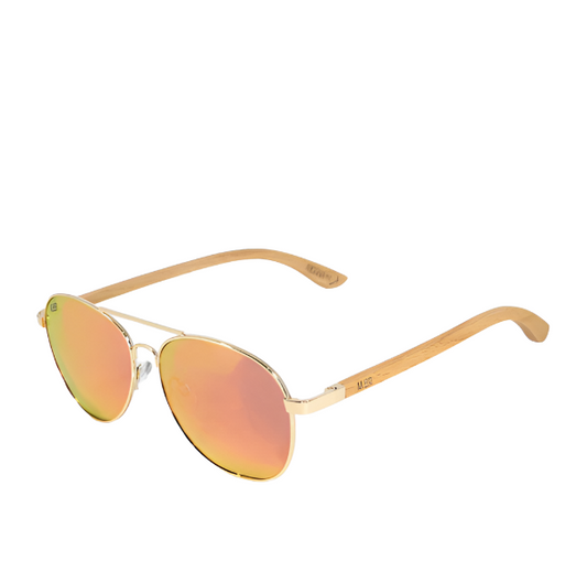 Aviator Pink Reflective Lens Sunglasses