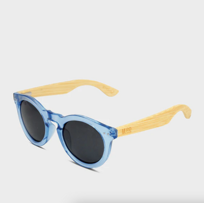Grace Kelly Ice Blue & Wood Sunglasses
