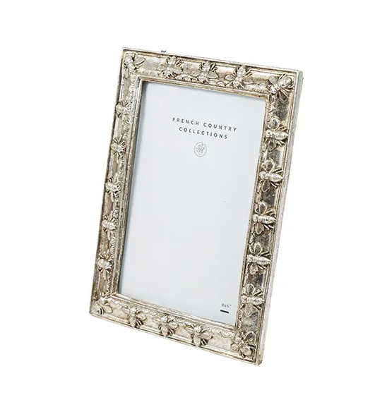Bee Photo Frame - Silver 4x6" | French Country | Avisons