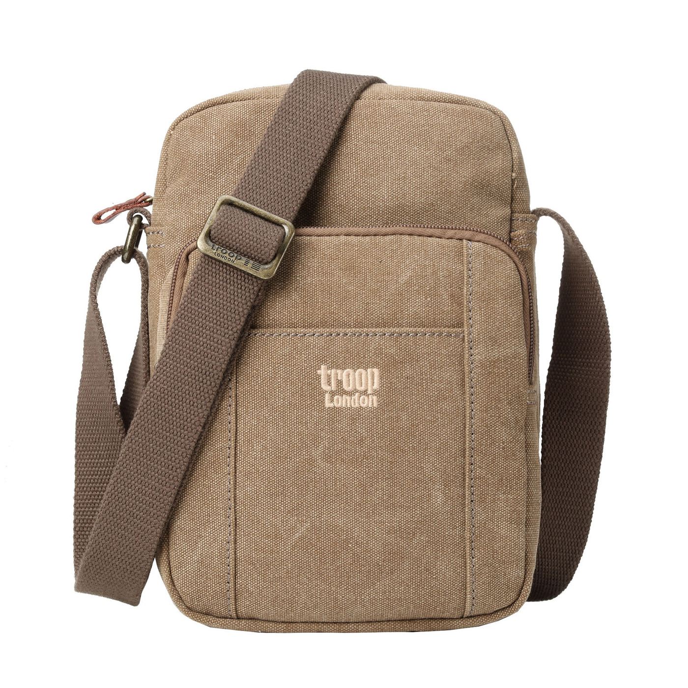 Classic Zip Top Body Bag- Brown | Troop London NZ