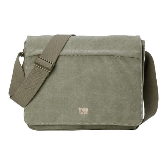 Medium Flap Front Messenger Bag - Khaki