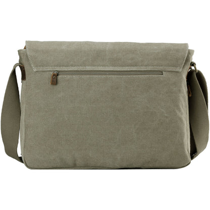 Large Flap Front Messenger Bag - Khaki