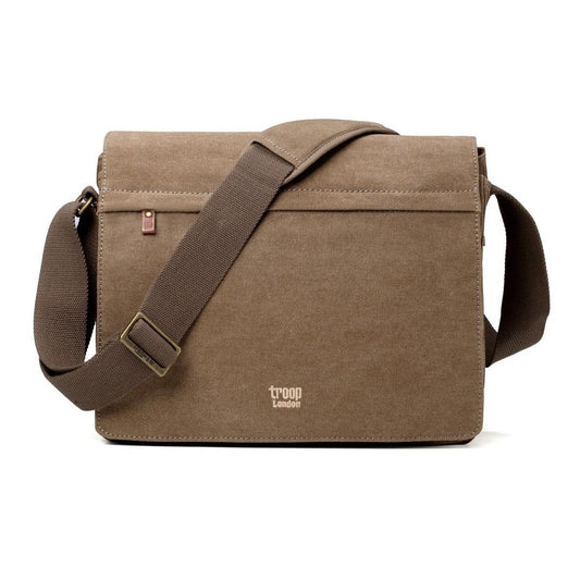 Medium Flap Front Messenger Bag - Brown | Troop London NZ