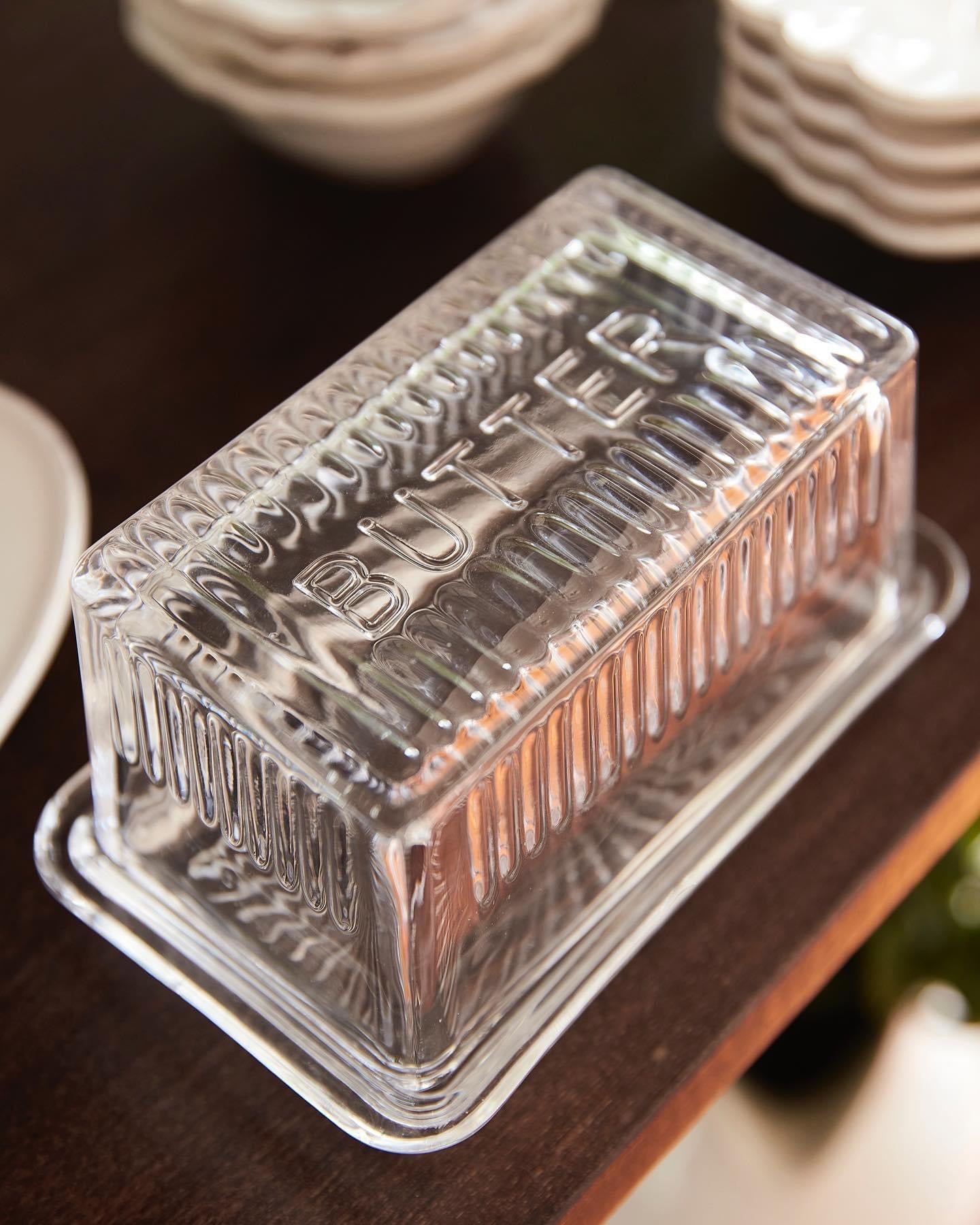 Clear Glass Butter Dish | French Country | Avisons NZ