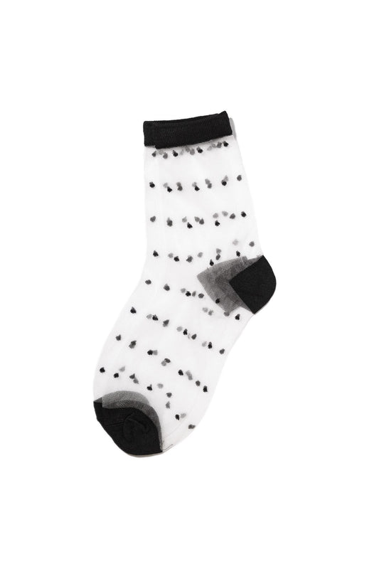 White Polka Sheer Socks | Stilen | Avisons NZ